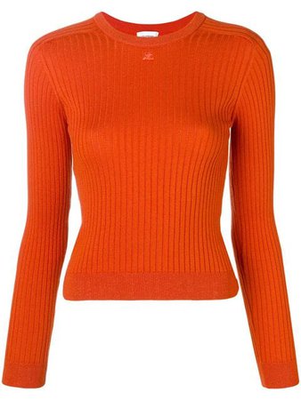 Courrèges rib knit fitted sweater $196 - Buy AW18 Online - Fast Global Delivery, Price