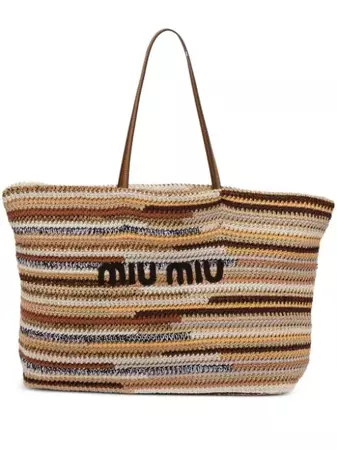 Miu Miu Crochet Tote Bag - Farfetch