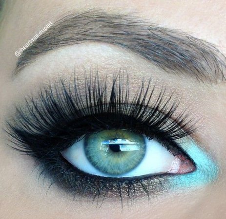 Pop of turquoise Makeup Tutorial - Makeup Geek | Turquoise makeup, Makeup geek, Smoky eye makeup