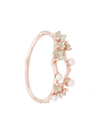 Shaun Leane Cherry Blossom Pearl & Diamond Cuff | Farfetch.com