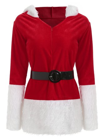 DressLily.com: Photo Gallery - Christmas Santa Claus Costume Velvet Dress