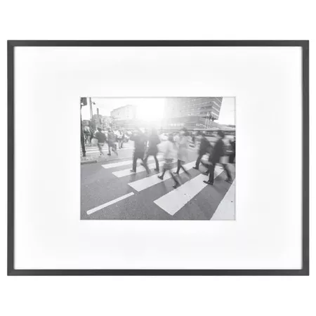 14"X18" Matted For 8"X10" Photo Thin Gallery Frame Black - Project 62™ : Target