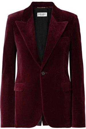 Saint Laurent | Cotton-velvet blazer | NET-A-PORTER.COM