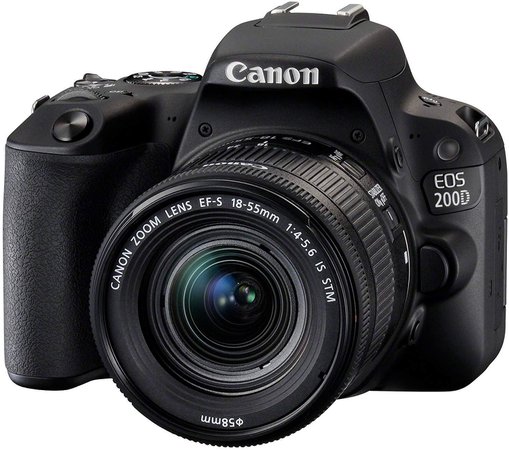 Canon EOS 200D Single Kit with EF-S 18-55mm f 4-5.6 is STM Digital Camera - SLR(200DKIS) 3Inch Display,Black