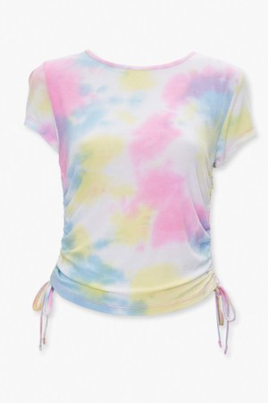 Ruched Tie-Dye Tee | Forever 21