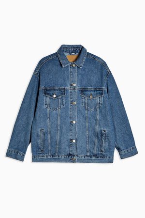 Blue Denim Super Oversized Jacket | Topshop