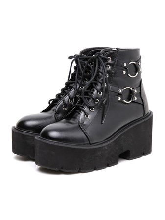 Side harness ring boots (shoes (shoes) / middle boots) | Mail order of BUBBLES (bubble) | Fashion Walker