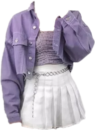 purple png clothes pngs whiteskirt purpleshirt purpleou...