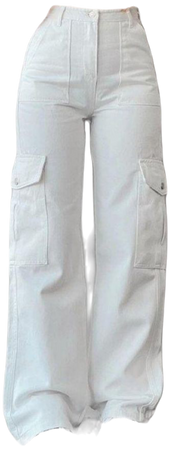 white cargo pants