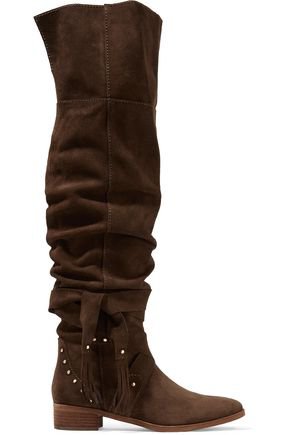 Dasha Dakar studded suede over-the-knee boots | SEE BY CHLOÉ | Sale up to 70% off | THE OUTNET