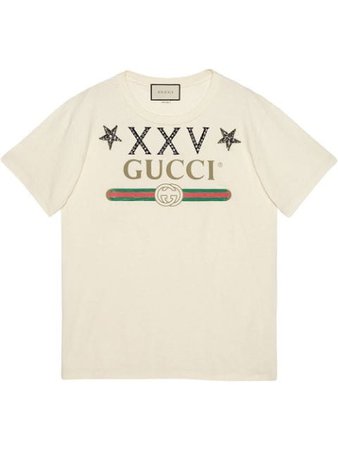 Gucci Playera Con Logo Gucci y Estrellas - Farfetch
