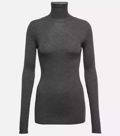 Turtleneck Wool Sweater in Black - Wardrobe NYC | Mytheresa