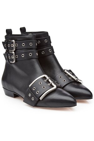 Leather Ankle Boots with Buckles Gr. EU 39