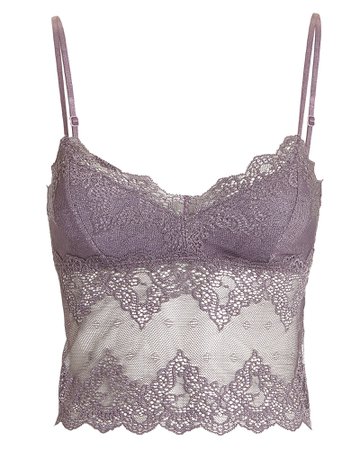 So Fine Smoked Pink Lace Cami