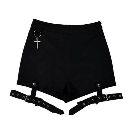 Gothic Punk Cross Ring Sexy Harness Shorts – ROCK 'N DOLL
