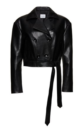 Utah Cropped Leather Jacket by Magda Butrym | Moda Operandi