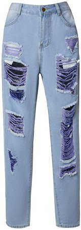 LilyCoco Women's Hight Waisted Ripped Boyfriend Jeans Distressed Denim Pants Skinny Jeans at Amazon Women's Jeans store