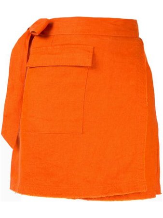 Venroy Wrap Mini Skirt WMINIWRAPSKIRTBOR Orange | Farfetch