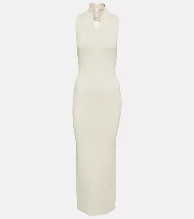 Amalfi Halterneck Maxi Dress in White - Khaite | Mytheresa