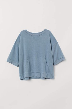 Short-sleeved Sweatshirt - Turquoise