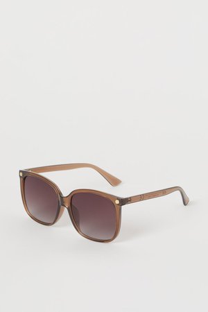 Прямоугольные очки от солнца - Коричневый - Женщины | H&M RU