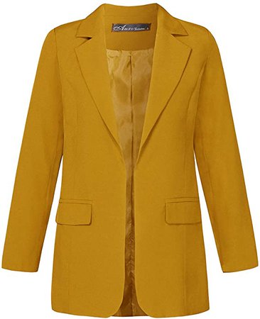 Auxo Women Long Sleeve Leopard Blazer Open Front Lapel Cardigan Jacket Work Office Suit Casual Thin Coat Leopard232 2XL at Amazon Women’s Clothing store