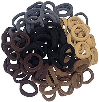 Amazon.com : Thick Seamless Cotton Hair Bands, Simply Hair Ties Ponytail Holders Headband Scrunchies Hair Accessories No Crease Damage for Thick Hair (Neutral Colors) : Beauty