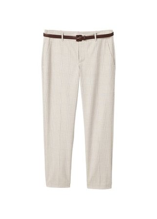 MANGO Cotton suit trousers