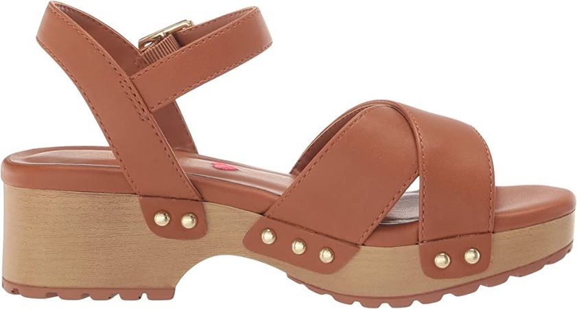 Amazon.com | Steve Madden Girls Shoes Girls Mosco Heeled Sandal, Cognac, 2 Little Kid | Sandals