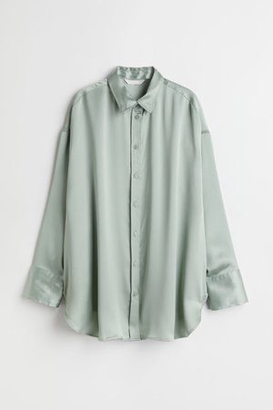 Wide-cut Blouse - Mint green - Ladies | H&M US