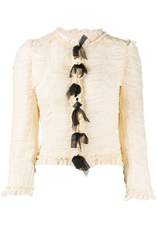 Chanel Pre-Owned, 2006 creased lace-up blouse | Catalove