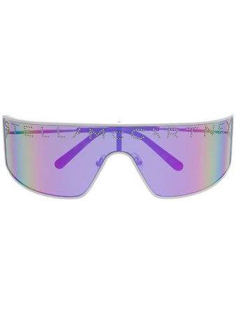 Stella McCartney Eyewear studded logo sunglasses £255 - Buy Online - Mobile Friendly, Fast Delivery