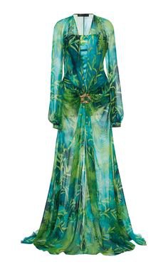 Versace Jungle Print Silk Dress
