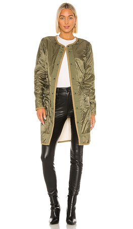 ALPHA INDUSTRIES Pile Liner Gen II Utility Jacket With Faux Fur in Cream & Sage | REVOLVE
