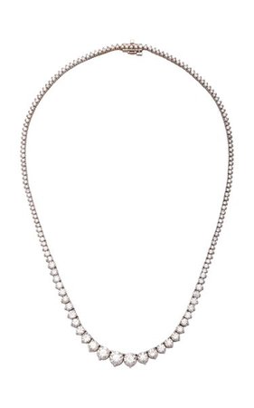 Riviera 18k White Gold And Diamond Necklace By Maria Jose Jewelry | Moda Operandi