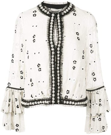 Celestia bead-embellished blouse