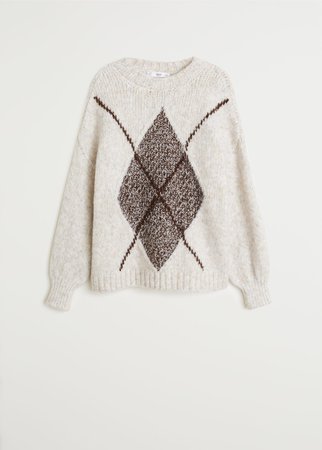 Rhombus knit sweater - Women | Mango USA