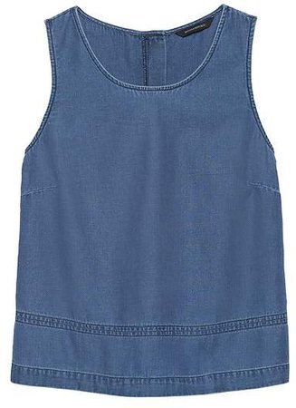 JAPAN EXCLUSIVE Chambray Button-Back Tank