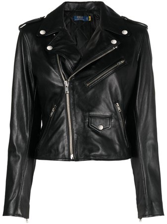 Polo Ralph Lauren Cropped Leather Jacket - Farfetch