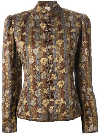 Emanuel Ungaro Pre-Owned Floral Quilted Jacket Vintage | Farfetch.com