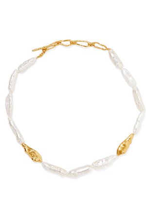 Pacharee | Gold-plated pearl necklace | NET-A-PORTER.COM