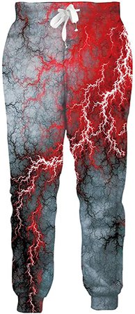 RAISEVERN Mens/Womens Sweatpants Black&White Stars Joggers Pants Geometric Sportswear Baggy Trousers with Drawstring at Amazon Men’s Clothing store