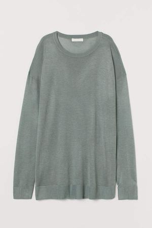 Fine-knit Sweater - Turquoise