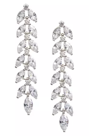 SAVVY CIE JEWELS Sterling Silver Marquise Drop Earrings | Nordstrom