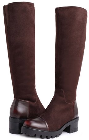 brown high boots