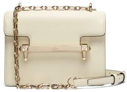 Uptown Small Leather Cross Body Bag - Womens - Ivory