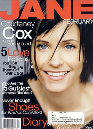 Courteney Cox, Jane Magazine February 1998 Cover Photo - United States