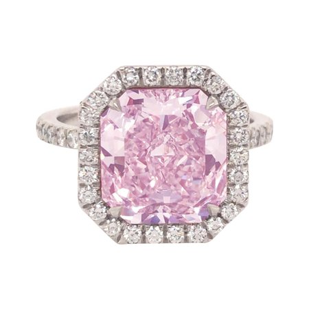 ROC DIAMOND GIA Certified 4.48 Carat Pink Diamond Ring For Sale at 1stDibs