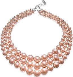 light pink pearl necklace - Google Search