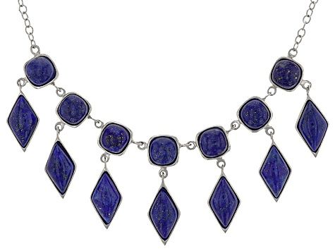 Blue Lapis Lazuli Sterling Silver Necklace - FGH199 | JTV.com